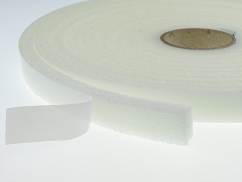 Cinta adhesiva de espuma de poliuretano, color blanco, 19 mm x 10 mm. Longitud: 5 m, para sellar puertas, ventanas, etc.