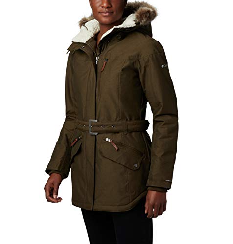 Columbia Carson Pass II Chaqueta Impermeable, Mujer, Verde (Olive Green), XS