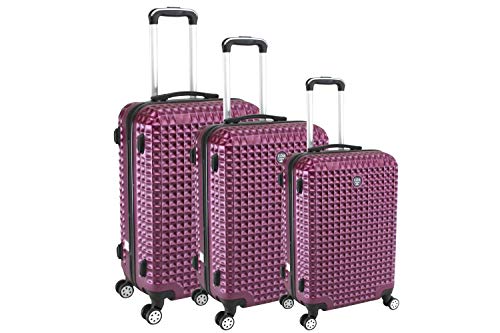 Compagnie du bagage Set DE 3 VALISES Juego de Maletas 50 Centimeters Rojo (Bordeaux)