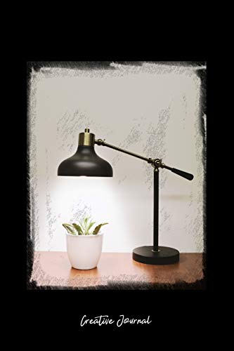 Creative Journal: Dot Grid Journal - Black Lamp Light Desk Office Plant Pot House - black Dotted Diary, Planner, Gratitude, Writing, Travel, Goal, Bullet Notebook - 6x9 120 pages [Idioma Inglés]