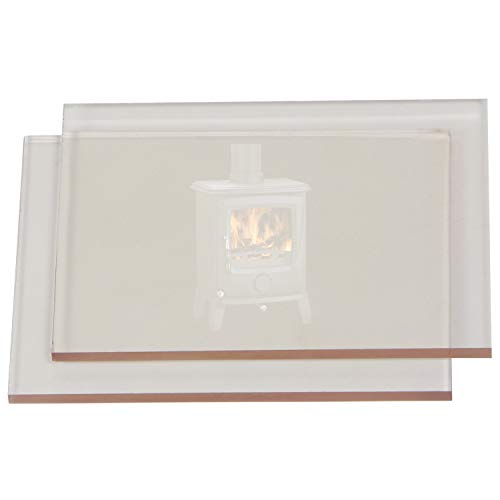 Cristal a medida, resistente a alta temperatura, calor, fuego… para hornos, estufas, chimeneas… 4mm de grosor (20 x 25 cm)