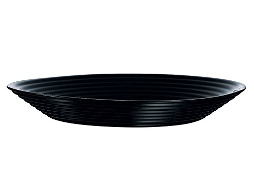 dajar Plato hondo Harena 24 cm Luminarc, cristal, Negro, 24 x 24 x 3,2 cm