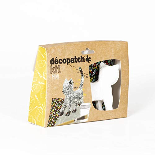 Decopatch – Papel maché (Mini Kit 19 x 13,5 x 4,5 cm), diseño de Gato, marrón