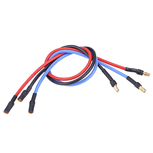 Dilwe 3Pcs/Set ESC Cable de Extensión, Controlador Electrónico de Velocidad de Silicona ESC Motor Cable con Conector Banana de 3,5 mm Accesorio RC