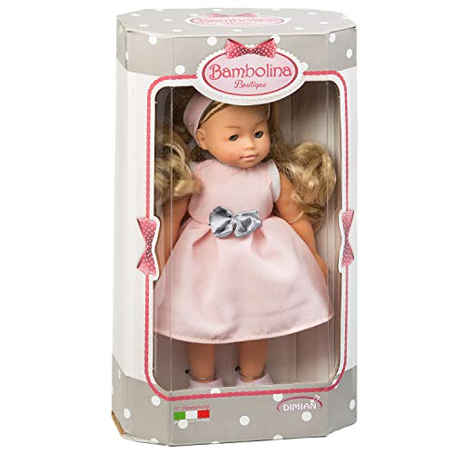 Dimian BD1652B - Muñeca Bambolina Boutique con Pelo Largo y Vestido, Aprox. 20 cm