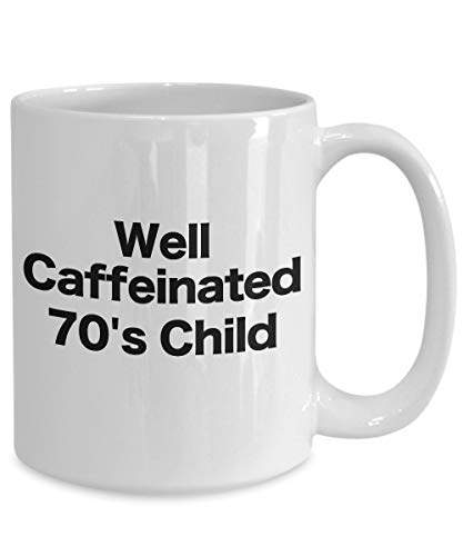 DKISEE Taza de café divertida de los años 70, regalo para niños de la generación de 1970 X niños, 11 onzas