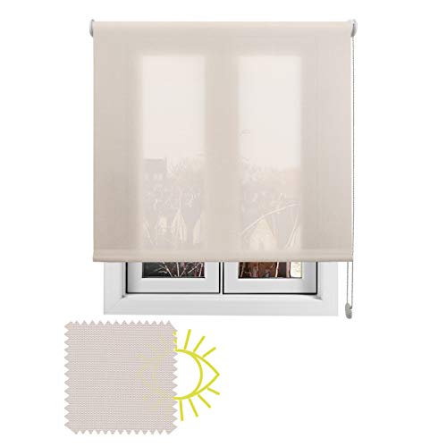 EB ESTORES BARATOS Estor Luminoso TECNOSCREEN/Bloqueo UV 70% Termoregulador y acústico. LO AJUSTAMOS A SU Medida Ancho x Alto. Color: Blanco Lino. Medidas: 195cm x 300cm