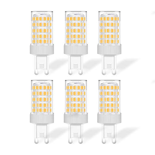 Eofiti G9 LED Blanco Fría, 10W Bombilla LED G9 6000K Equivalente a Halogeno 80W Spot Luz G9 900LM Bajo Consumo 230V lámpara G9 Haz de Ángulo 360 ° No Regulable Pack de 6