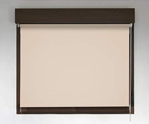 Estor TÉRMICO Opaco Premium (Desde 40 hasta 300cm de Ancho, no Permite Paso de la luz y sin Visibilidad Exterior). Color Beige. Medida 112cm x 200cm para Ventanas y Puertas