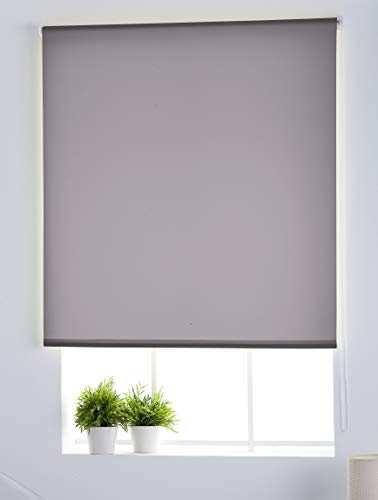 Estoralis Gove Estor Enrollable traslucido Liso, Tela, Gris, 130 x 175 cm