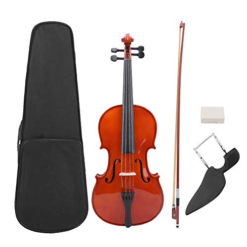 Estuche para viola, viola, suave interior color natural arco abeto madera maciza viola colofonia para entusiasta del violín aprendiz de violín