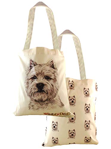 Evans Lichfield Fabricado en Reino Unido 100% Cotton Tote Paño Bolsa Compra Westie Perro Blanco 34 X 38CM