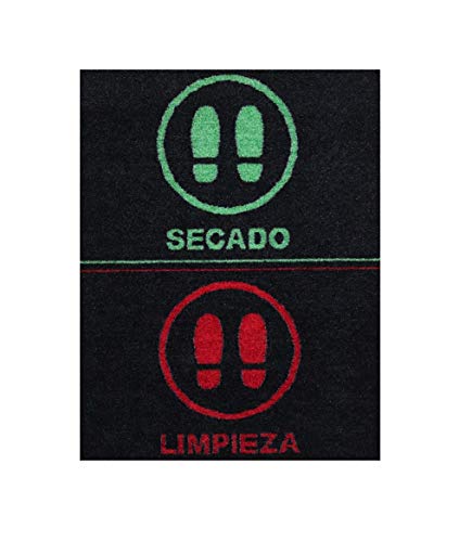 Felpudo desinfectante Calzado - Alfombra Limpia Zapatos para la Entrada, moqueta higienizante (58_x_75_cm)