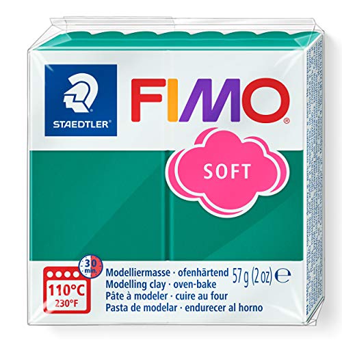 Fimo 8020 - Pasta de modelar, color esmeralda, 56 gr