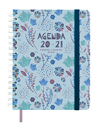 Finocam - Agenda 16 Meses 2020-2021 Cuarto - 155 x 217 Semana Vista Apaisada Vitae, Azul, Español