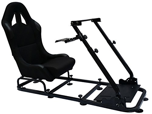 FK Gamesitz eGaming Seats Monaco - Asiento para simulador de carreras (tela y tela), color negro