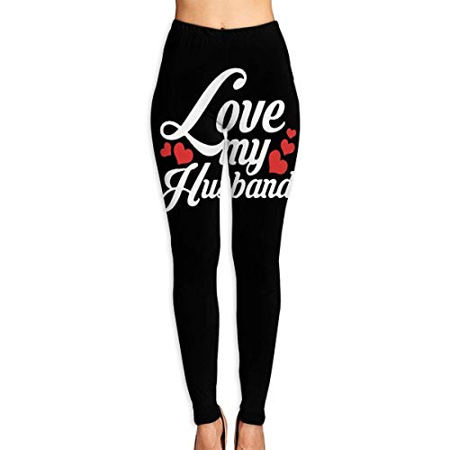 Flyup I Love My Husband-1 Womens Girls Power Flex Yoga Leggings Sport Workout Running Leggings