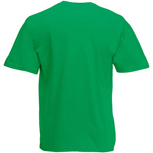 Fruit of the Loom - Camiseta Básica de Manga Corta de Calidad diseño Original Hombre Caballero (Grande (L)) (Verde)