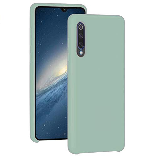 Funda para Xiaomi Mi 9/Mi 9 SE Teléfono Móvil Silicona Liquida Bumper Case y Flexible Scratchproof Ultra Slim Anti-Rasguño Protectora Caso (Green, Xiaomi Mi 9)