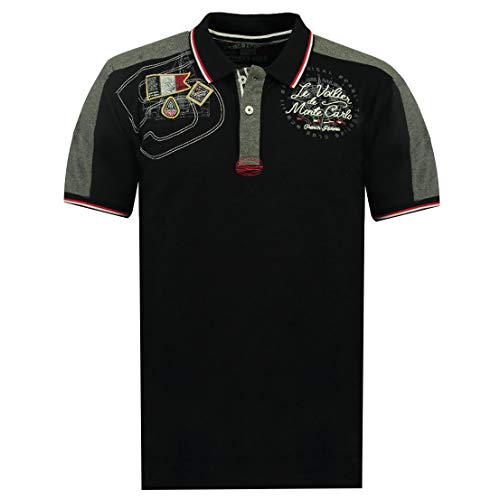 Geographical Norway - Polo para hombre, manga corta, modelos Kalvin, disponible en 5 colores (M a XXXL) Negro XXL