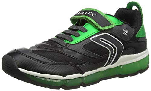 Geox J Android Boy B, Zapatillas Niños, Negro (Black/Green), 31 EU