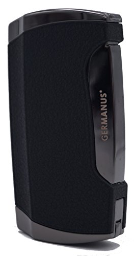 GERMANUS Jet Flame - Cigarro Mechero Encendedor con 2 llamas, Negro