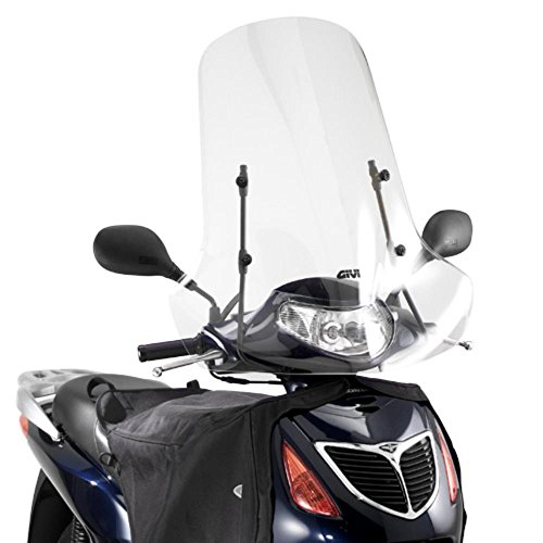 Givi 186AG Parabrisas Airstar Transparente con Abe, 580 mm de Alto, 680 mm de Ancho, con Portegecantos