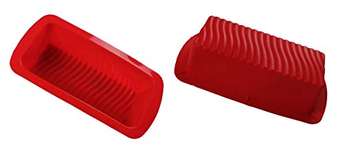 GMMH Original - Molde de Silicona para Hornear con Forma de cajón Rectangular - Rojo