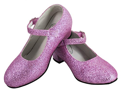 Gojoy shop- Zapato con Tacón de Danza Baile Flamenco o Sevillanas para Niña y Mujer, 5 Colores Disponibles (P- Rosa Clara, 33)