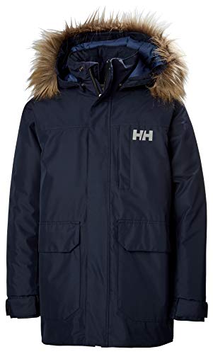 Helly Hansen Jr Felix Parka Chaqueta de Invierno, Unisex niños, Azul Navy, 10 YRS