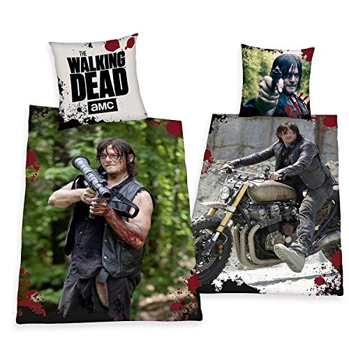 Herding – The Walking Dead Daryl Dixon - Juego completo de cama (135 x 200 cm), modelo especial – All-in-One-Outlet-24