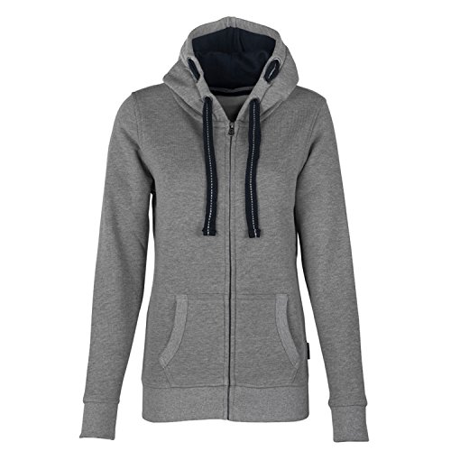 HRM Jacket F Sudadera con Capucha, Gris (Grey Melange 9), L para Mujer