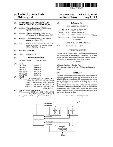 HW-controlled power domains with automatic power-on request: United States Patent 9727114 (English Edition)