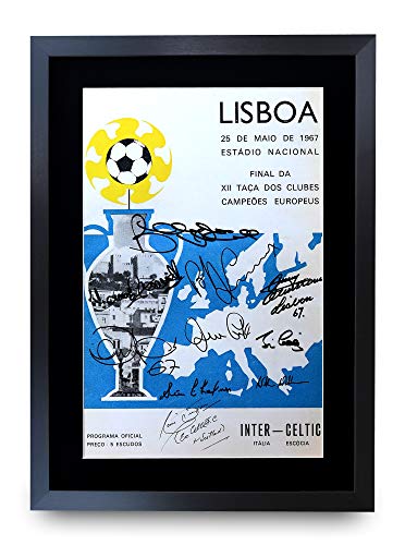 HWC Trading A3 Vie Copa Celtic 1967 Programa Final En Europa Equipo Mensaje Firmado Regalo Diseñado A3 Impresos del Regalo De Fútbol Autógrafos Imagen De Impresión De Pantalla