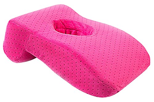 KINDOYO Espuma viscoelástica Lento Rebote Boca Abajo para Almohada cojín Siesta Dormir Almohada, Espuma con Efecto Memoria, 36 x 25 x 11 cm Rosa roja