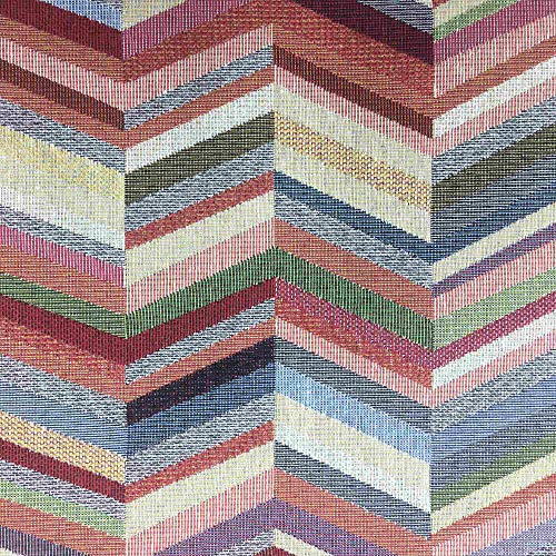 Kt KILOtela Tela de tapicería - Jacquard Gobelino - Retal de 100 cm Largo x 280 cm Ancho | Espiga - Multicolor ─ 1 Metro