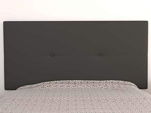 LA WEB DEL COLCHON Cabecero de Cama tapizado Acolchado Juvenil Julie 115 x 55 cms. para Camas de 80, 90 y 105 cms. Polipiel Color Gris Ceniza. Incluye herrajes para Colgar con regulador de Altura