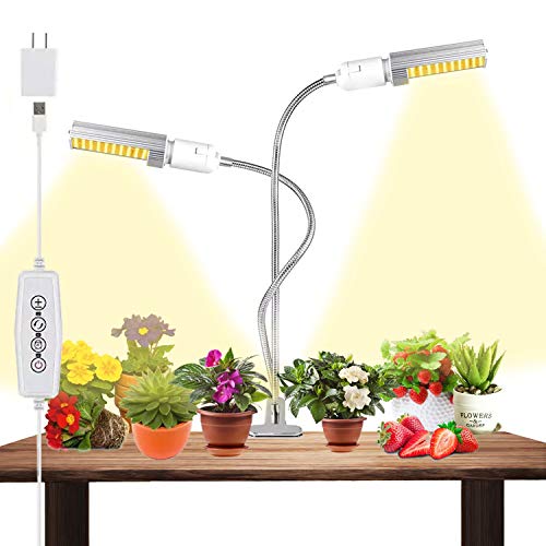 Lámpara de Planta,Led Grow Light,Mejora la luz de crecimiento con temporizador de encendido/apagado automático 3/6/12 h para Jardinería Bonsai