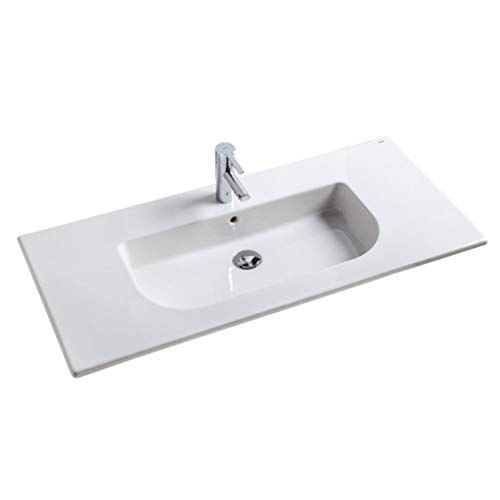 Lavabo sobre mueble, colección Mid, 101 x 46 x 14,7 centímetros, color blanco (referencia: 4006001)