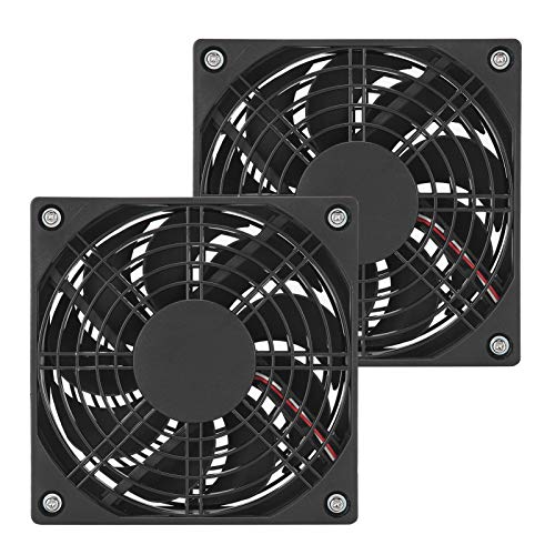 Lazmin112 Ventiladores de Caja de Ordenador de 2 uds, Ventilador Enfriador de PC Ultra silencioso de 5 V 120 mm, Interfaz USB, Adecuado para Todo Tipo de enrutadores, módem de TV