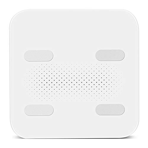 LCSHAN Escala de Peso Escala de Grasa Corporal Inteligente Medición de Grasa precisa Pérdida de Peso en Adultos Báscula Corporal Femenina en el hogar Pesaje electrónico (Color : White)