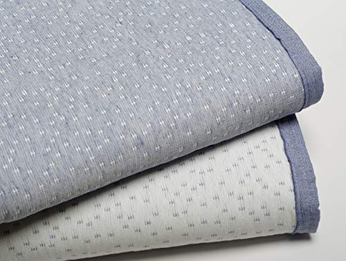 Leiper Colcha Cubrecama Van Gogh de Jacquard Medidas. Reversible (Azul Jeans, 290x260 (Cama 200))