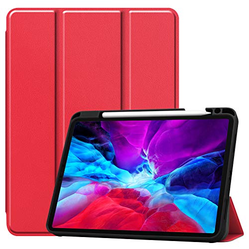 Lobwerk - Funda para iPad Pro de 12,9 pulgadas 2020, con función atril, color rojo