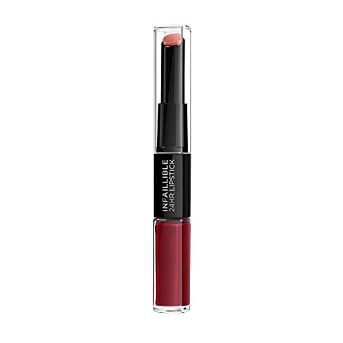 L'Oréal Paris Pintalabios 24H Permanente, Color Rojo 700 Boundless Burgundy