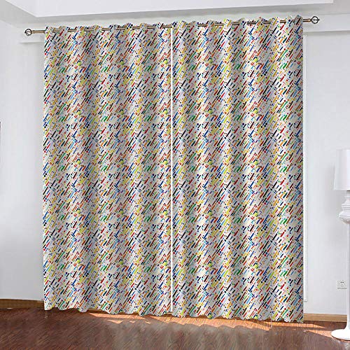 LOVEXOO Cortina con Ojales Estilo Europeo y Americano Cortinas de Salón Opacas Térmicas Aislantes Frío y Calor para Dormitorio Moderno Tela,2 Pieza 75x166cm(An x Al)