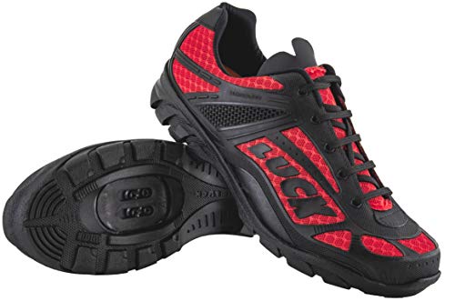 LUCK Zapatillas de Ciclismo Predator 18.0,con Suela de EVA Ideal para Poder adaptarte a Cualquier Terreno y disciplina Deportiva. (43 EU, Rojo)