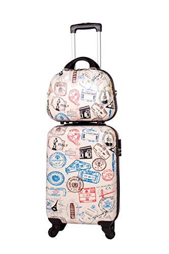 Maleta Cabina con Neceser Pasaportes, Maleta 55x35x20 cm y Neceser 35x28x14 cm