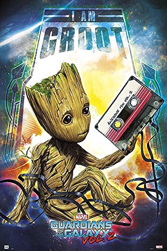 Marvel Guardianes de la Galaxy Vol. 2 – Póster de I Am Groot (61 cm x 91,5 cm) + Plus fabuloso protectora tubo de regalo