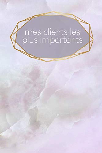 Mes clients les plus importants: carnet à remplir | saisie des rendez-vous clients | résumé, A faire, infos clients | 120 pages | A5 | motif : quartz rose