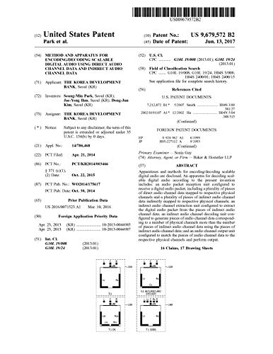 Method and apparatus for encoding/decoding scalable digital audio using direct audio channel data and indirect audio channel data: United States Patent 9679572 (English Edition)